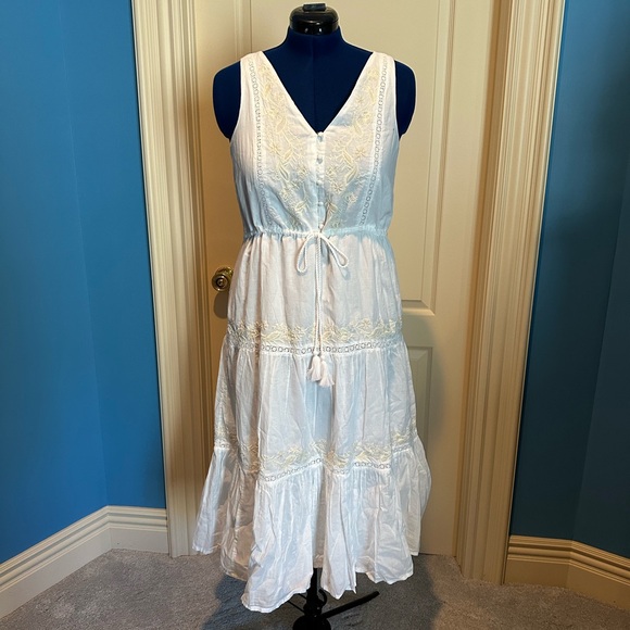 Joie Dresses & Skirts - Elegant White Sleeveless Dress with details by Joie